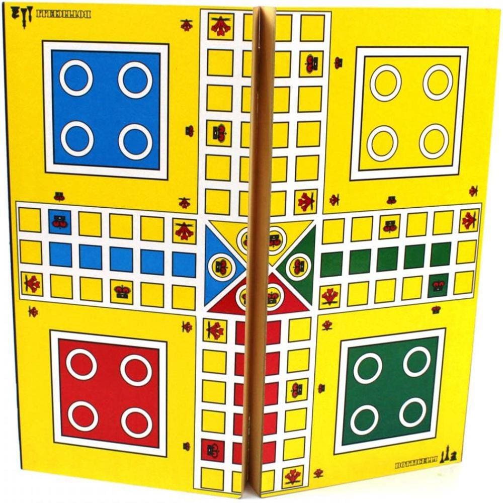 Jogo De Ludo Tabuleiro Estojo Com 2 Dados E 2 Copos