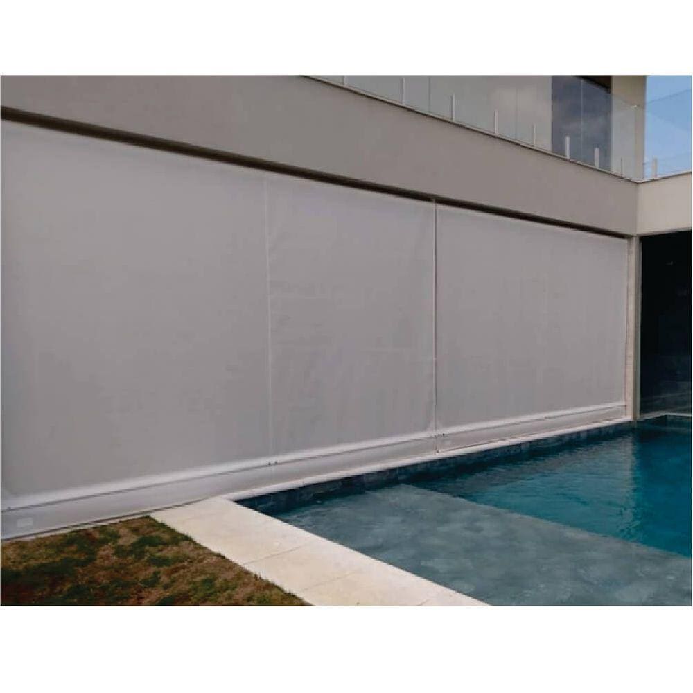 Toldo Cortina Cinza - 3,30m x 2,40m - kit completo