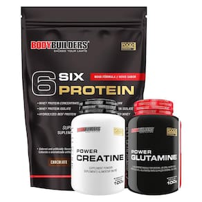Kit 6 Six Protein 2Kg+ Power Creatina 100G+ Power