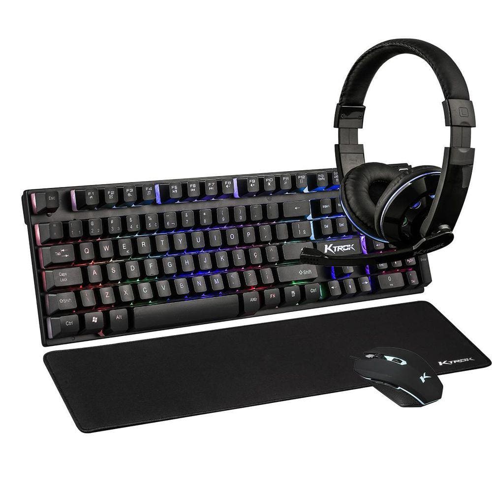 Kit Gamer Teclado Iluminado Fone Mouse Mousepad Sensation