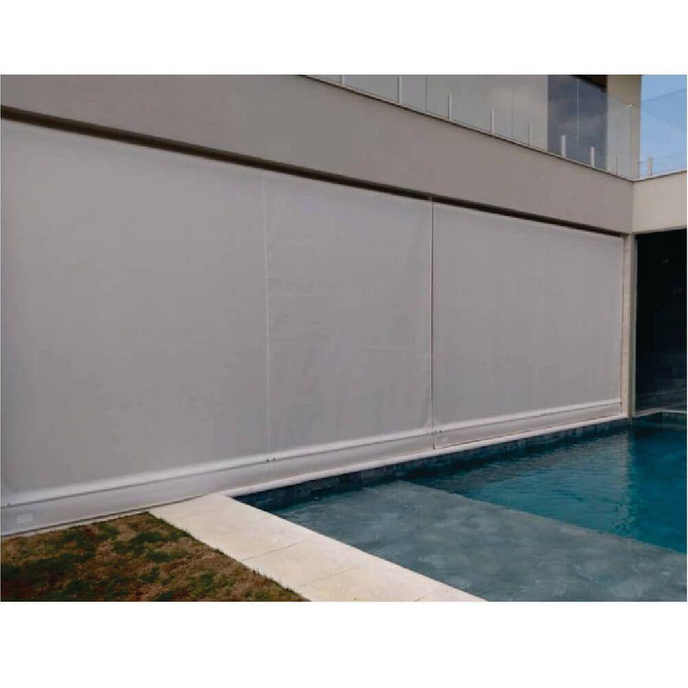 Toldo Cortina Cinza - 3,90m x 2,40m - kit completo