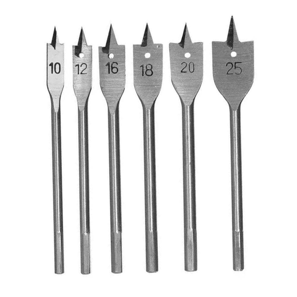 Jogo De Brocas Chatas Com 6 Peças Longqi®