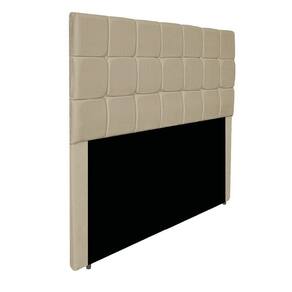Cabeceira Estofada Manchester 140 Cm Casal Linho - Adj Decor Cor Bege