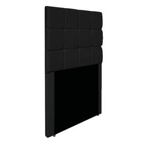 Cabeceira Estofada Manchester 90 Cm Solteiro Suede - Adj Decor Cor Preto
