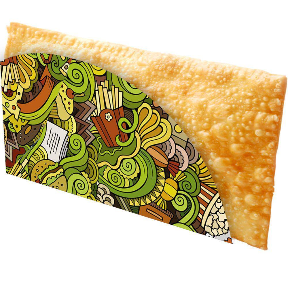 Caixinha Embalagem Pastel ou Tapioca 300un Verde