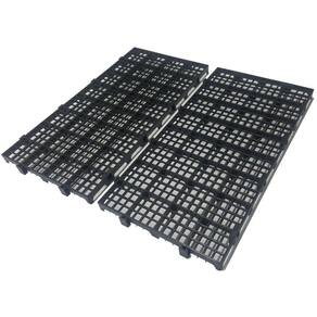 Kit 14 Pisos Plástico Preto Estrado Pallet Palete 50X25Cm