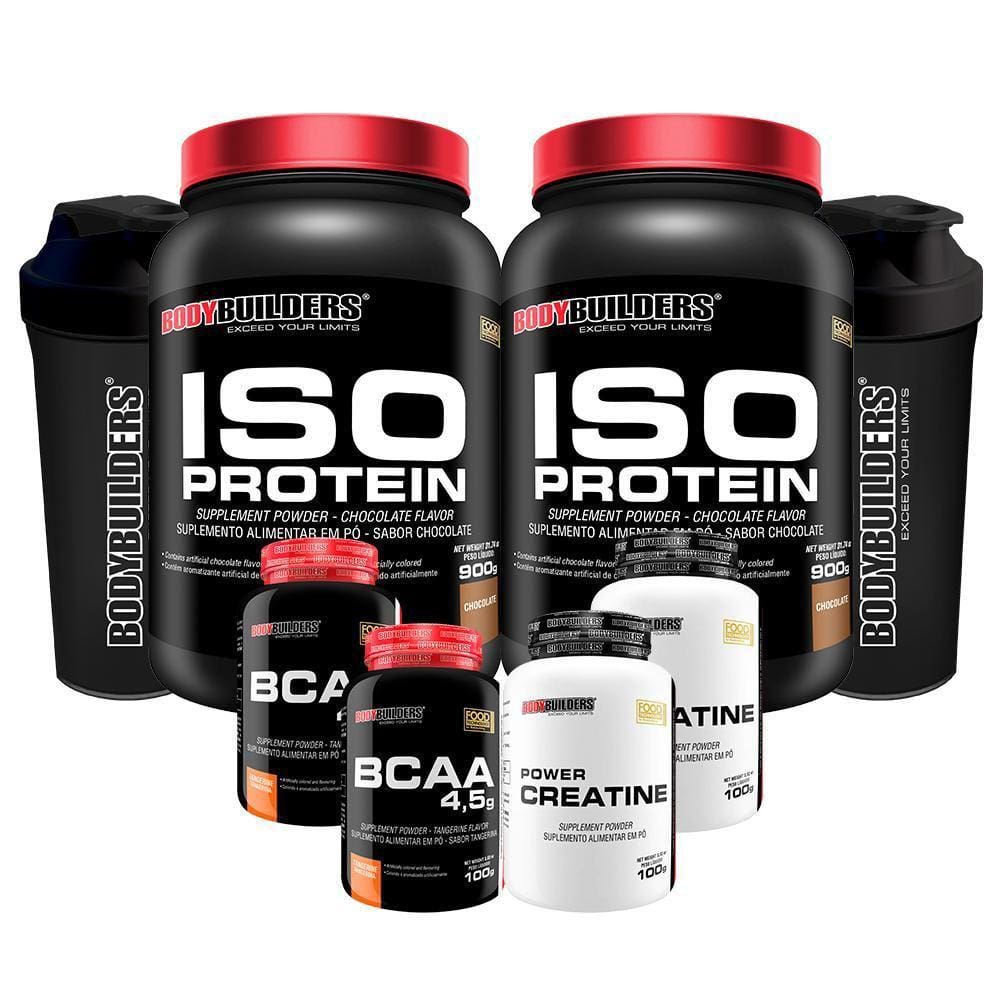 Kit 2 Iso Protein 900G+ 2 Bcaa 4.5 100G+ 2 Power