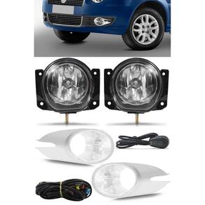 Kit Farol Milha Neblina Fiat Palio Elx 2008 À 2011 Botão