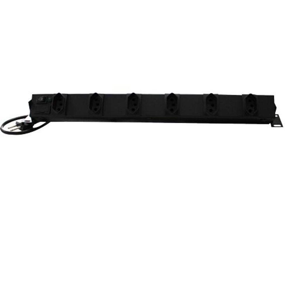 Filtro De Linha Réguas 6 Tomada Rack 19 110V/220V 2200 Watts