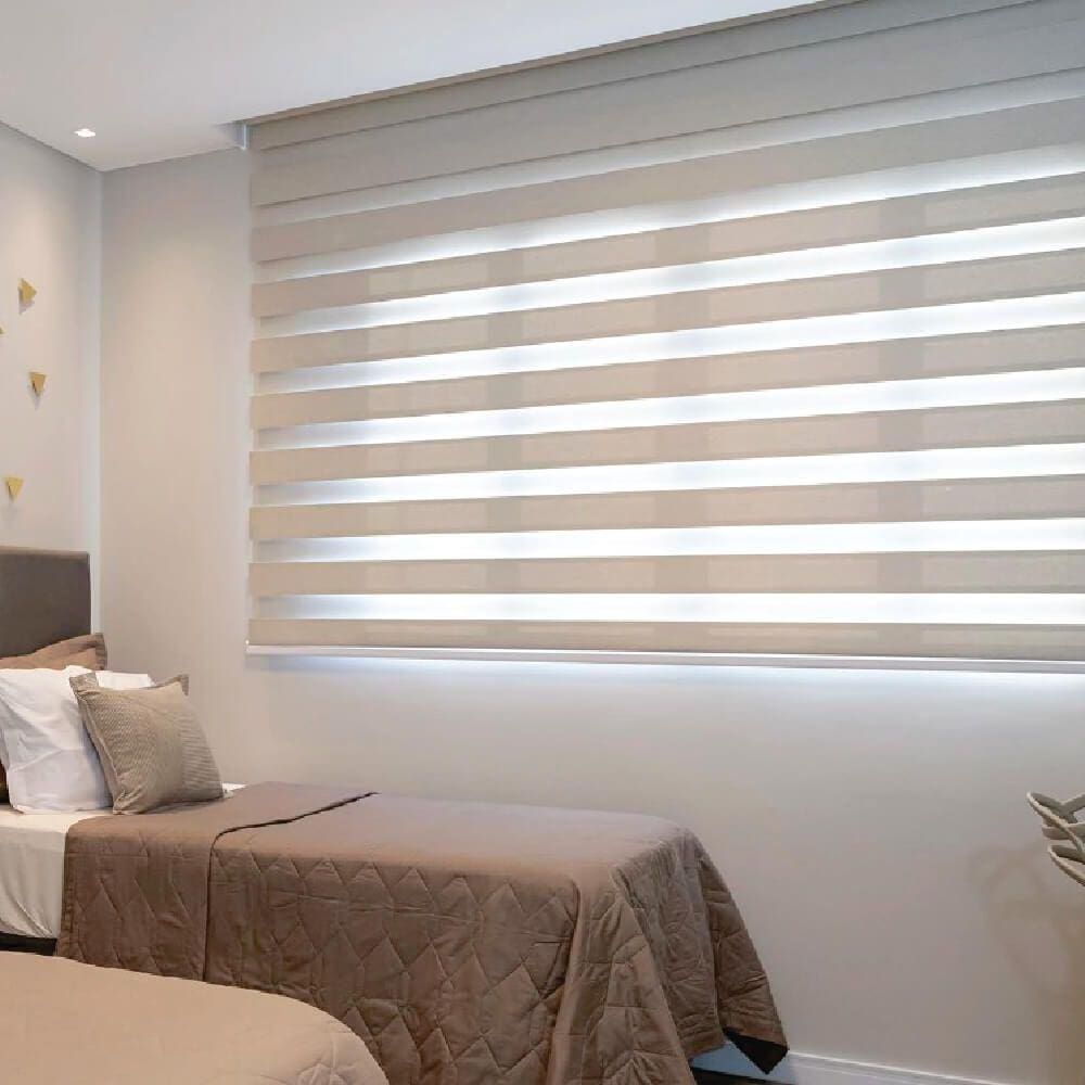 Persiana Double Vision Bege - 2,10m x 1,60m