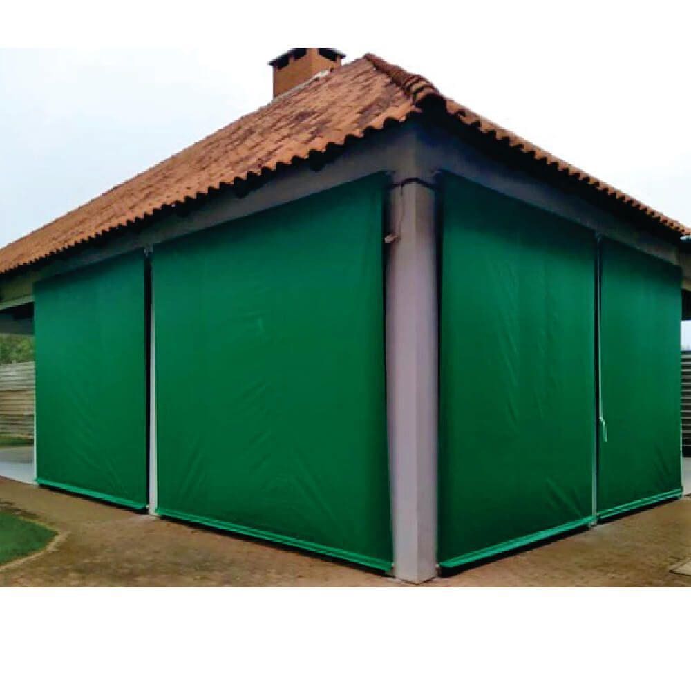 Toldo Cortina Verde - 2,00m x 2,00m - kit completo