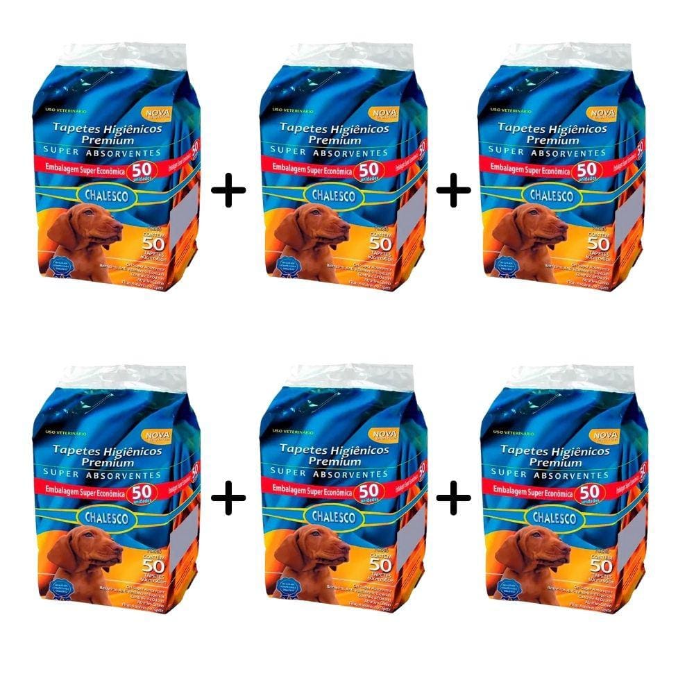 Kit 6 Tapete Higienico Para Cães Chalesco C/50 Unidades