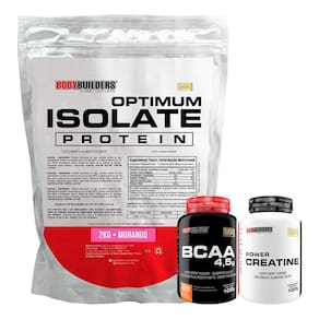 Kit Optimum Isolate Whey Protein 2Kg+ Bcaa 100G+ Power