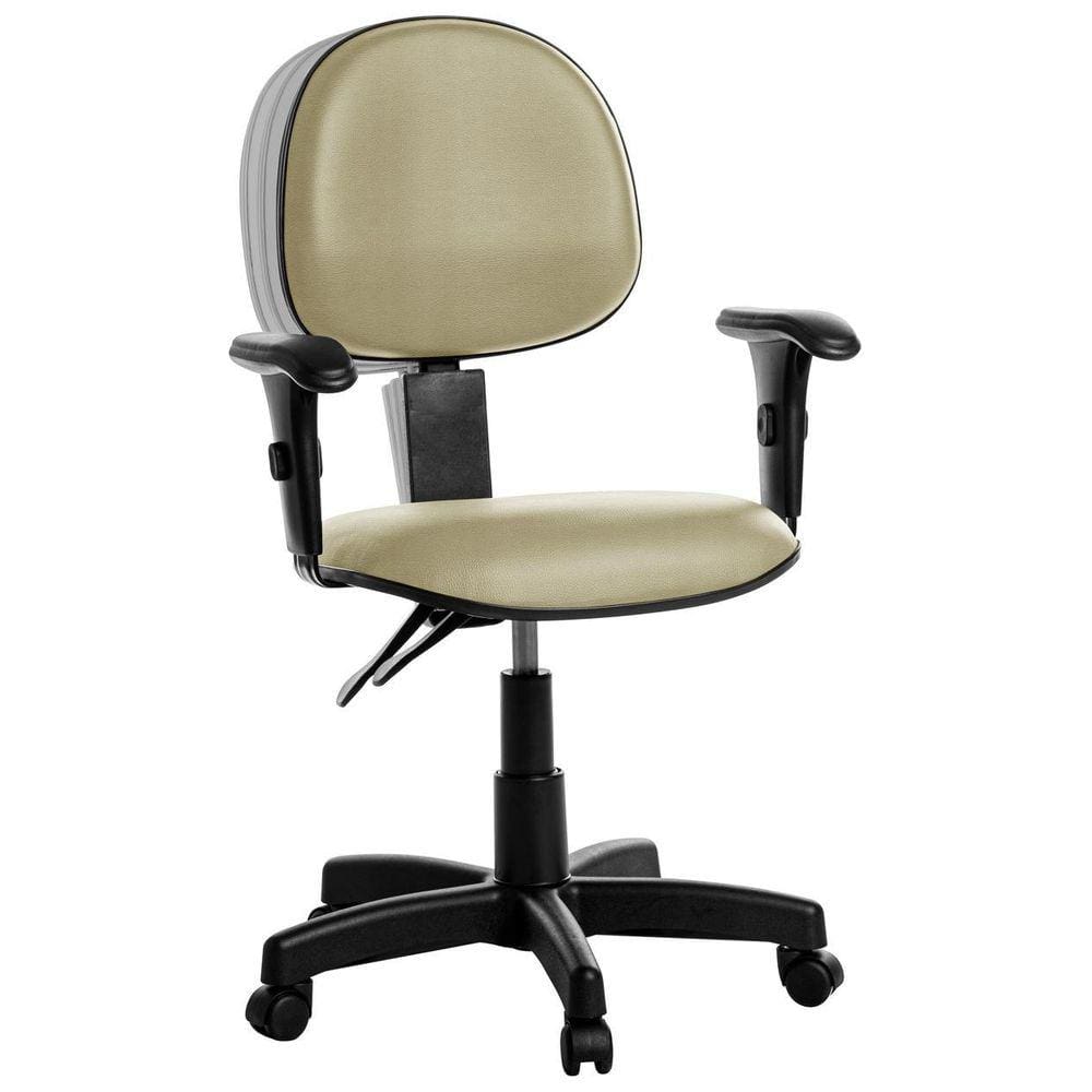 Cadeira Ergonômica Executiva Com Braço RCE Cor:Bege