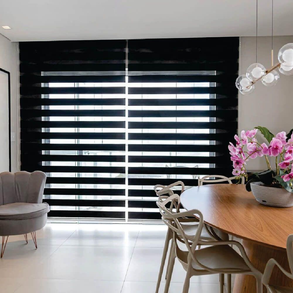 Persiana Double Vision Preto - 1,80m x 1,70m