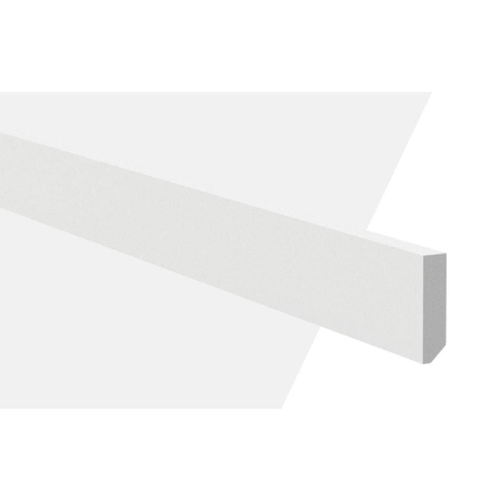 Rodapé Poliestireno Liso ML5 13mm x 244cm x 5cm Branco