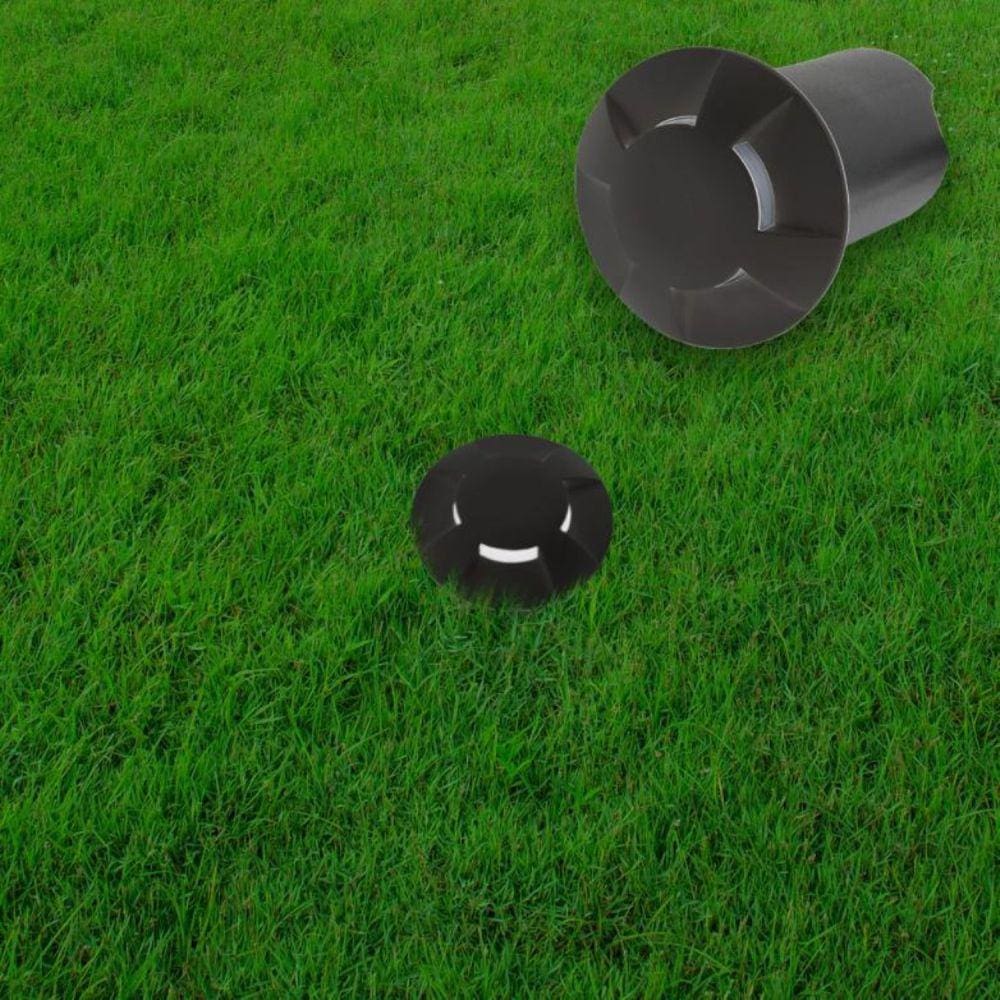 Embutido de Solo LED Sparkle Light 1W 3K IP67 4 Aberturas 60x93mm EXIG601094CRPT Bronzearte Preto