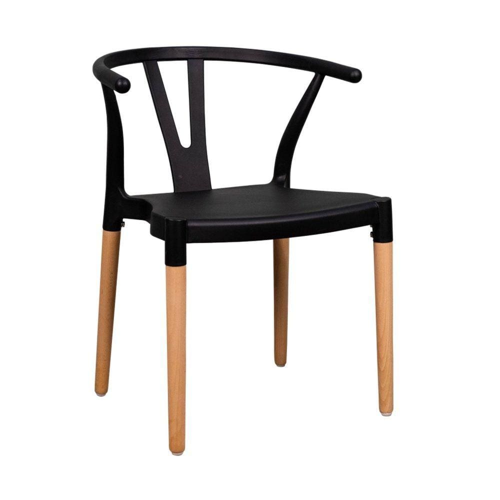 Cadeira Polipropileno Wishbone Preto