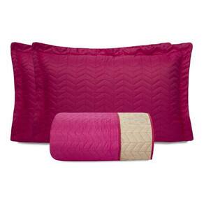 Cobre Leito Constantini 3 Peças King Dupla Face Pink/Palha