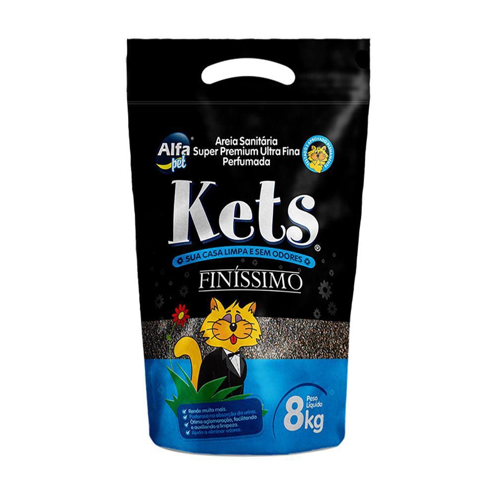 Areia Gatos Higienica Kets Finissimo 8Kg