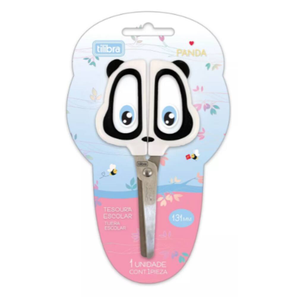 Tesoura Escolar 13 cm Panda - Tilibra