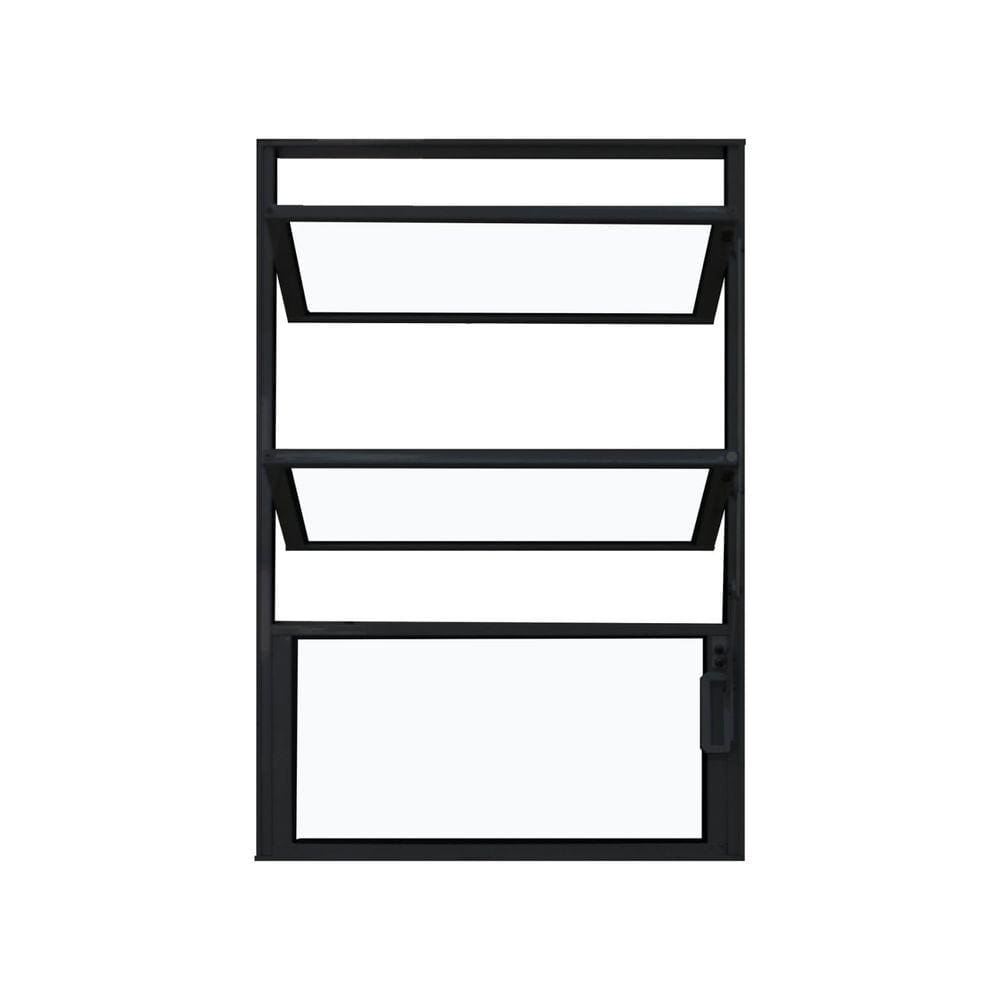 Janela de Alumínio Basculante 60x40cm Fortline Atlântica Preto