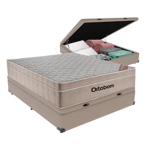 Airtech Colchão Ortobom Viúvo Baú Bege 128cm SpringPocket