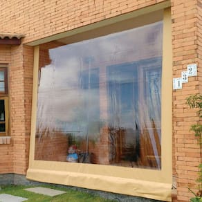 Toldo Cortina Ocre c/ visor - 2,00m x 2,30m - kit completo