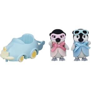 Sylvanian Families - Carrinho de Brincar dos Bebês Pinguins