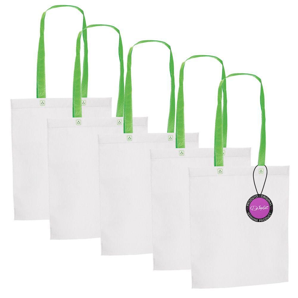 Kit 5x Sacola Ecobag em TNT Premium 33x39cm Termo Selado Sisco TopGet