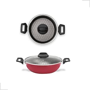 Panela Wok Com Tampa Anis 2,3 Litros 24cm Antiaderente Brinox