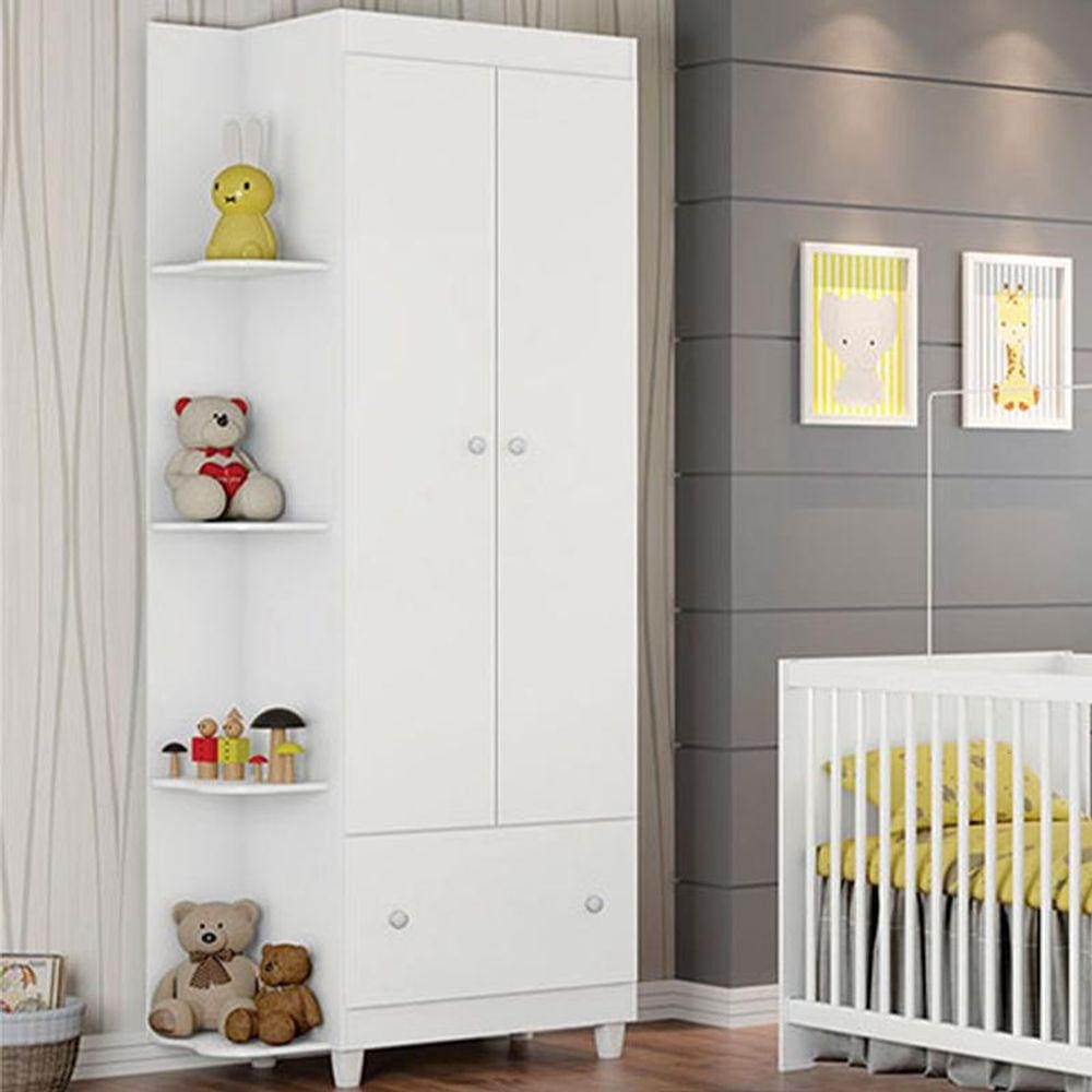 Guarda Roupa Quarto Infantil Gutti com 2 Portas e 1 Gaveta