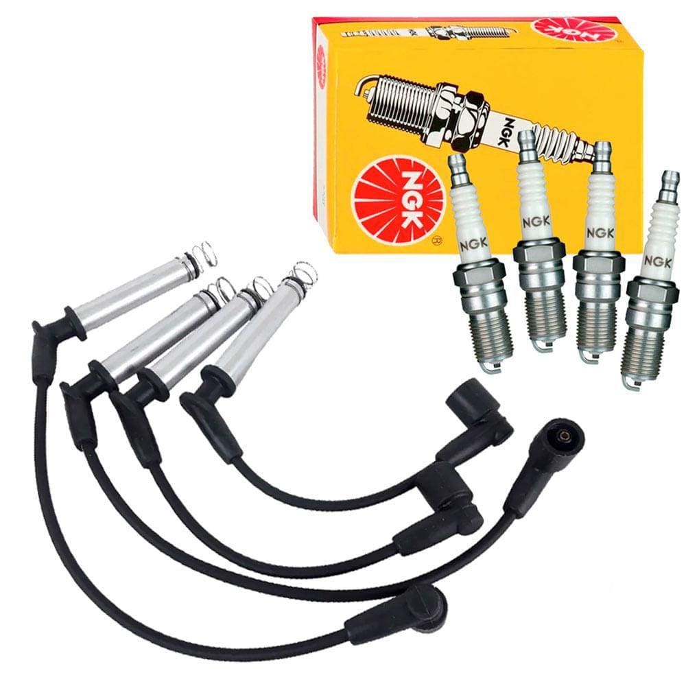 Kit Vela e Cabo Vela Ignição Fiat Uno 1.0 8V NGK