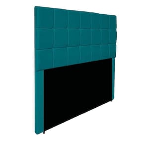 Cabeceira Estofada Manchester 195 Cm King Size Suede - Adj Decor Cor Azul Turquesa