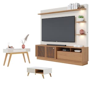 Conjunto Para Sala De Estar Barton Freijo Off-white Matte