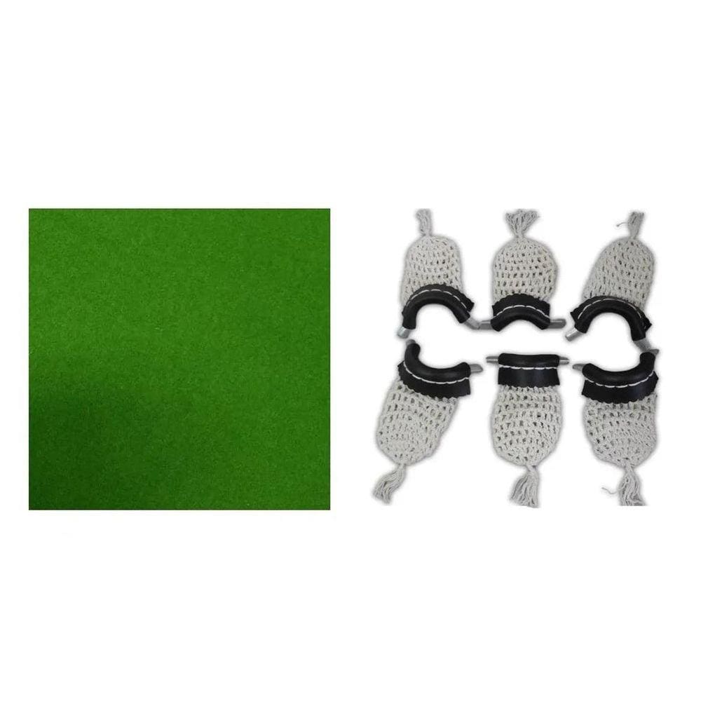 4,50 Mt Tecido 100% Lã Verde English + Kit Caçapa Costurada