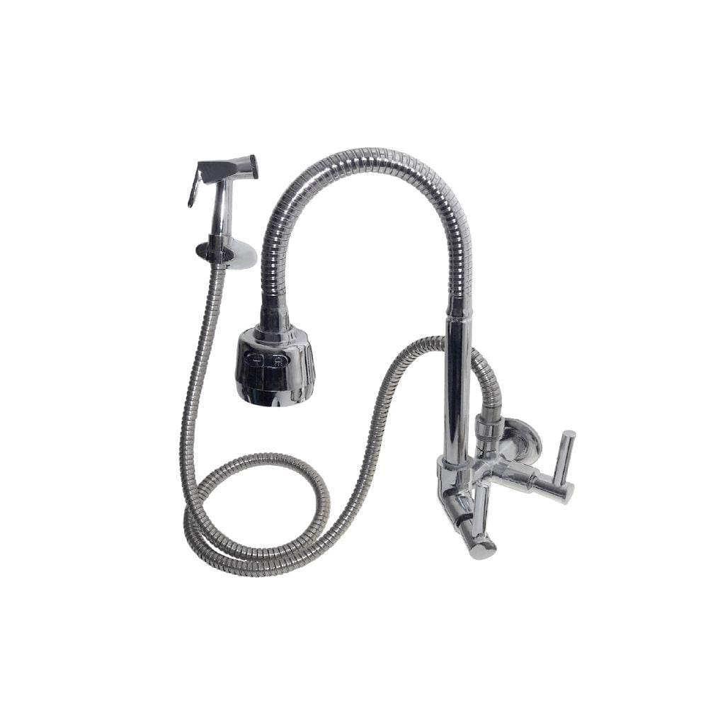 Torneira Pia Gourmet Sanit Metais Parede Inox Ducha 1/4 C34