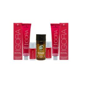 Kit Igora Royal HD 8.77, 7.77, Ox 30vol, Flamingo e Raposinha