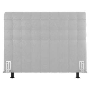 Cabeceira Cama Box Casal King Size Dahlia 195Cm Com Frame Sintético Branco - Abmaza