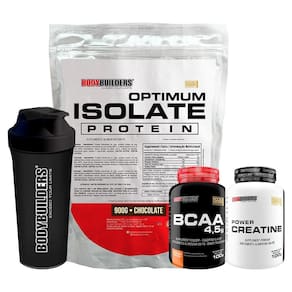 Kit Optimum Isolate Whey Protein 900G+ Bcaa 100G+ Power