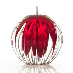 Lamparina Em Cristal Murano Vermelho São Marcos