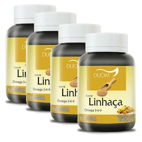Kit com 4 Óleo de Linhaça 60cps 1000mg Duom