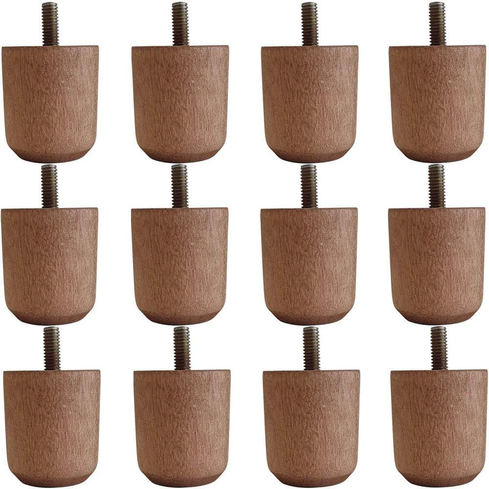 Conjunto 12 Pés Baixos Para Cama Box De Madeira 5Cm Solteiro Casal Queen King