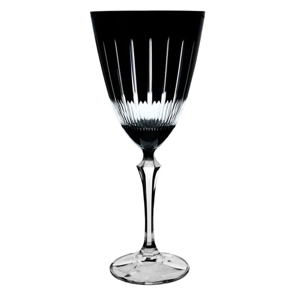 Taça Para Agua Elizabeth Lapidada 350Ml Preto