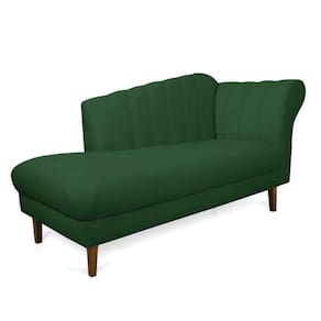 Divã Recife Veludo 165 Cm Pés Chanfrado Castanho - D`rossi Cor Verde