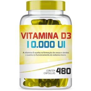 Vitamina D3 10.000Ui Com 480 Cápsulas