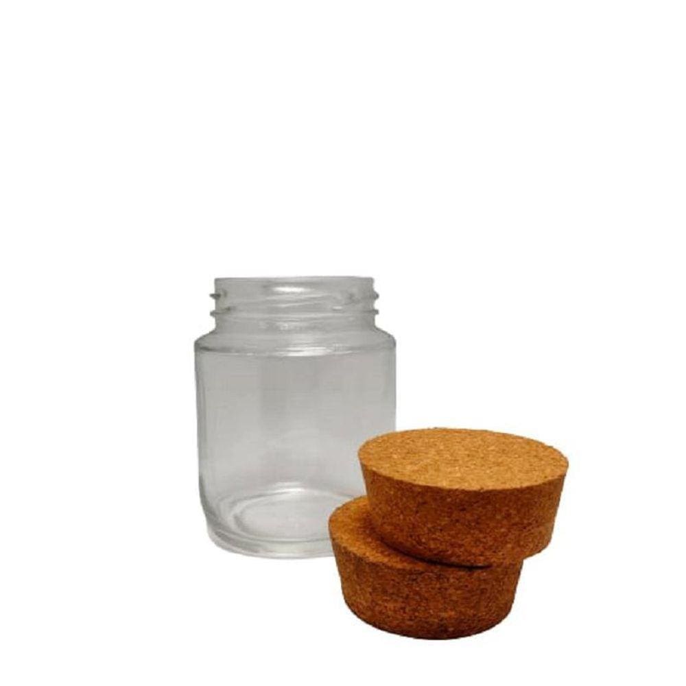 Pote De Vidro Belém 240 Ml Com Rolha De Cortiça - 12 Un