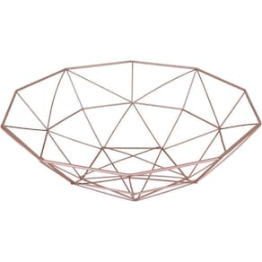 Centro Mesa 11X40X40Cm Metal Rose