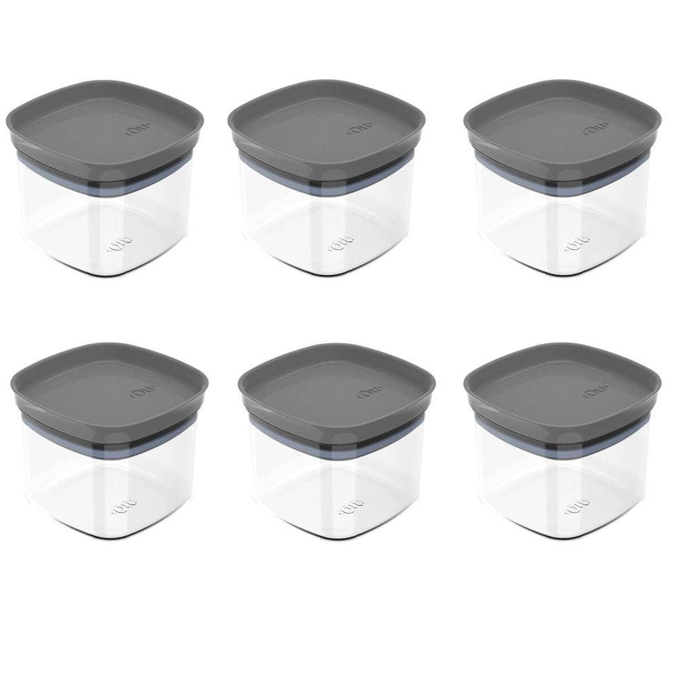 Conjunto 6 Potes Vedação Hermético 450ml Vedação Em Silicone