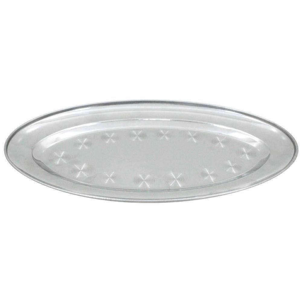 Bandeja Oval Em Aço Inox 29cm